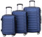 BEIBYE Zwillingsrollen Reisekoffer Koffer Trolleys Hartschale M-L-XL-Set (Dunkelblau, Set)