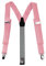 TigerTie schmaler Unisex Hosenträger in Y-Form mit 3 extra starken Clips - Farbe in dunkelrosa einfarbig Uni - hochwertige Verarbeitung