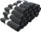 500 bolsas de basura de gran capacidad, 50 L, con lazos de cierre, ultrarresistentes, antifugas, color negro opaco – 20 rollos