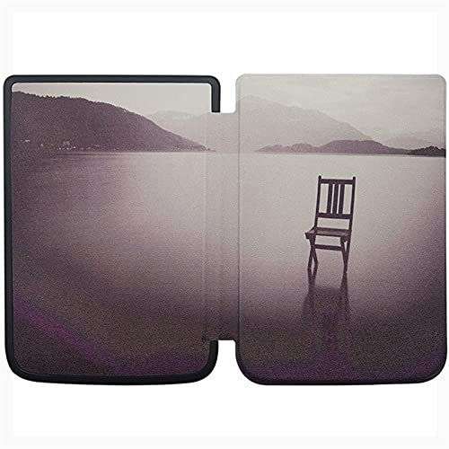 DLRSET Liseuse eBook Etui, 1PC Pocketbook Touch HD 3 Case pour Pocketbook Couleur/Touch LUX 4 / Touch LUX 5 / Basic LUX 2 avec Une Couverture Magnifique de Sommeil Automatique/sillage