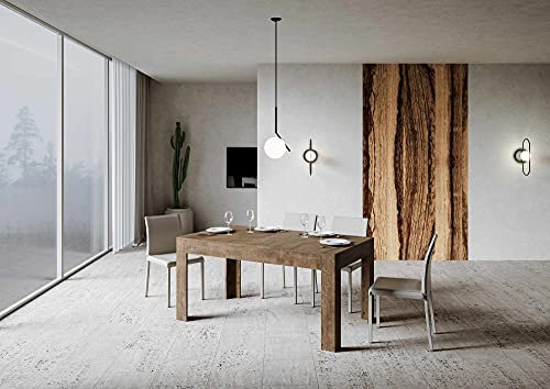 Tisch Bibi Tischplatte Nussbaum 90 x 160 + 60 ausziehbar