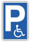 Panneau de parking pour handicapés - 20 x 30 cm - En panneau de mousse rigide solide de 3 mm d'épaisseur - Avec protection UV et résistant aux intempéries