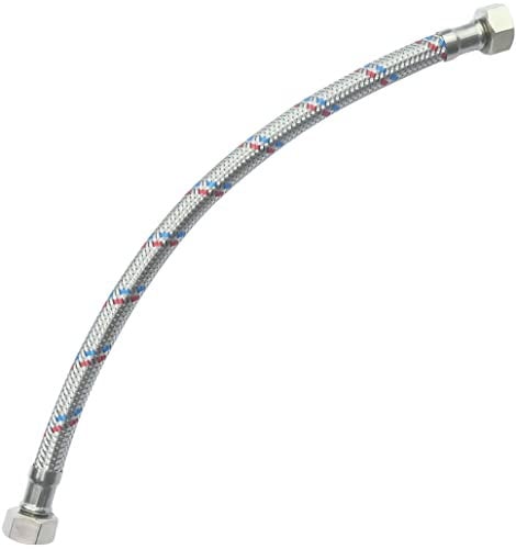AERZETIX - C51045 - Tuyau de raccordement flexible - 300mm - 3/8 Femelle - 3/8Femelle - robinet mitigeur sanitaire cuisine salle de bain plomberie