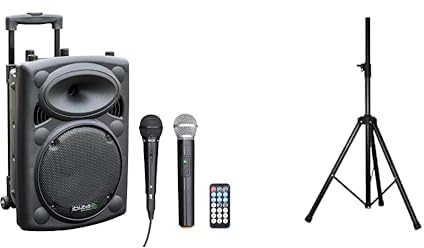 IBIZA PORT10VHF-BT Bundle - 500W Mobilbox + SS03 Boxenständer