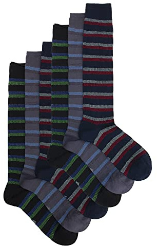 Ciocca Calze Uomo Lunghe Fantasia, Fresco cotone morbide resistenti colorate - Calzini 3/6 Paia [477_028_11_6]