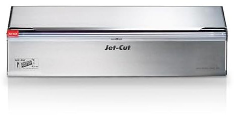 Jet-Cut INOX Dispenser mit 1 Rolle Frischhaltefolie 45 cm x 500m