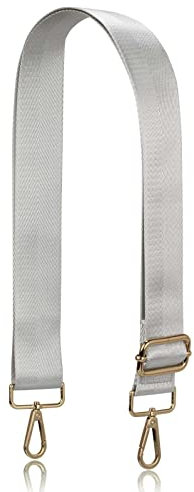 Allzedream Breiter Geldbörsenriemen Ersatz Crossbody Schultertasche Verstellbar, Silber-goldene Beschläge