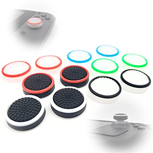 MatoSan® 12 Joystick Kappen Kompatibel mit Nintendo Switch Grip Joy Con Grip Thumbstick Grip Switch Lite OLED Zubehör Thumb Grips Nintendo Switch Daumenkappen | Steam Deck Zubehör Schutz