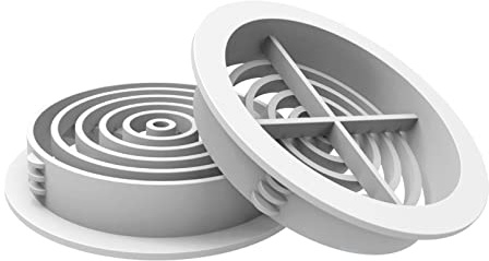 4 x White Plastic 70mm Round Air Vents for Caravans and Motorhomes