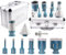 MINLAYCUT Diamond Core Drill Bits Kit - 6/8/10/20/35/50mm+50MM Beveling Chamfer Bit+25MM Finger Bit+Hex Adapter for Porcelain Ceramic Tile Granite Marble