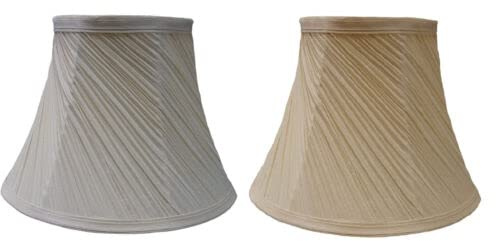 Classic Style Swirl Pleated Champagne Grey Table Lamp Shade Ceiling Light Shade (12 Inch, Grey)