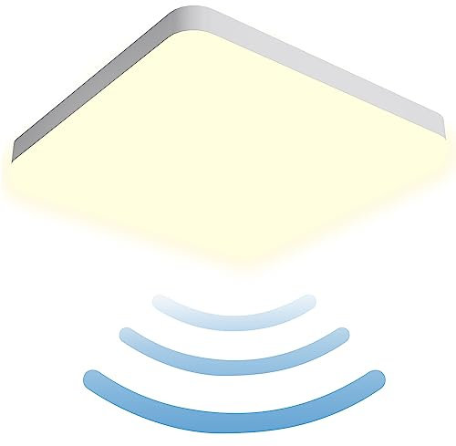 SHYOSUCCE 20W IP65 LED plafoniera con sensore di movimento all'interno per scale Cabinet Balcone Storage Room Seminterrato Corridoio Garage Bagno Cucina