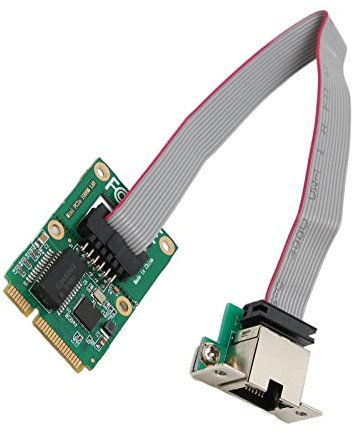 Annadue Tarjeta Controladora de Red Gigabit Ethernet Mini PCI-E, Tarjeta Nic LAN RJ45 de 10/100/1000Mbps para Computadora de Escritorio Win ME/98SE/2000/XP/Vista/7/8/10, Linux, OS X