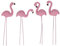 4 Pcs Rose Flamingo Jardin Statue Fine Élégant Vivid Petite Rose Flamingo Yard Statue pour Cour Pelouse Patio Jardin Décorations