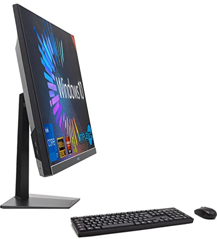 SIMPLETEK - All-in-One 24 FHD 60Hz Core i7 Windows 10 | Grafikkarte RX550 4GB | 16GB RAM SSD 960GB | Arbeit, Gaming