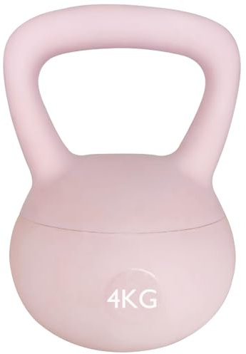 ZhaoCo Soft Kettlebell Stylish Rose, Poids Kettlebell Workout pour Femmes Hommes 4kg Fitness de Musculation à Domicile ou Gym