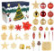 Weihnachtskugeln,Weihnachtsbaumschmuck mit 163 Set,Christmas Decorations für Weihnachtsbaum Deko&Weihnachten Deko&Christbaumschmuck&Weihnachtsdeko Innen,Rot&Gold