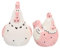 Didiseaon Salt and Pepper Shakers Set: 2pcs Salt Shaker Ceramic Hen Chicken Shape Pepper Pink Novelty Spice Holders Funny Serveware Condiment Set for Holiday Dining Table Decor