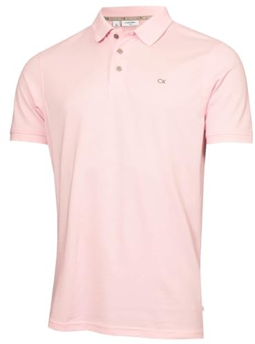 Calvin Klein Mens Planet Friendly Polo Shirt - Baby Pink - M