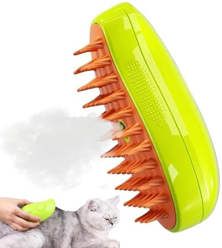 Cat Steamy Brush, 2024 New Cat Steam Brush for Hair Cleaner, Katzenbürste mit Dampf, 3-in-1-Dampfbürste für Katzen, Self Cleaning Steamy Cat Brush, Cat Grooming Brush for Long Hair Cats
