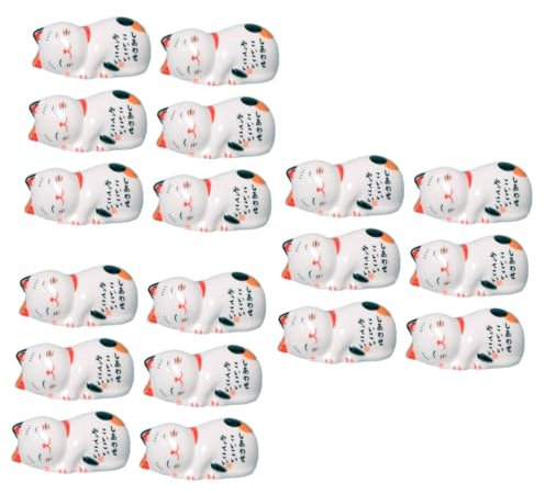 MAGICLULU 18 Pcs Cake Toppers Chopsticks Rest Holder Japanese Style Chopsticks Holder Handmade Tableware Chopstick Pillow Ceramic Chopsticks Holder Decor Chopstick Holder Ceramics Spoon