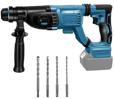 Martello combinato a batteria professionale per batteria Makita 18 V serie BL, batteria 18 V, martello perforatore 3 in 1, 26 mm (senza batterie e caricatore)