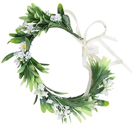 BIUDECO 1stück Hochzeitsblumen-Haarband Mit Simulierten Blumen Für Braut Und Brautjungfern -Daisy-Garland Für Und Hochzeiten Und Türdekoration