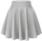 Femmes Basic Casual Taille élastique Trompette Mini Jupe élégante A-Ligne Patineur Jupe(XL, Gris)