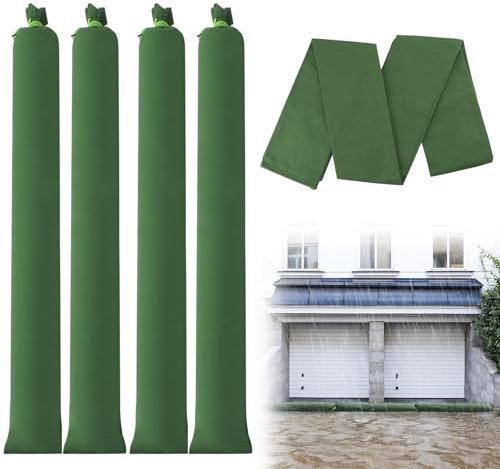 YSOOUA Sac Anti Inondation 4 PCS Sacs de Sable Réutilisables et Résistants aux Inondations 215x19cm pour Protection Contre Les Inondations dans Les Garages, Portes, Caves