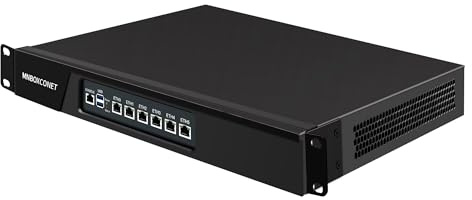 MNBOXCONET 1U Rackmount Server 19'' Firewall Router Appliance N100, 6 x i226V Gigabit Ethernet Console OPNsense, VPN, Network Appliance, VGA, USB 3.0, GPIO, DDR5 32GB RAM 1TB SSD