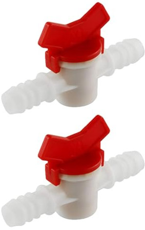 2PCS valvola a sfera spinata, 12 mm irrigazione a goccia valvola a sfera spinata, interruttore di spegnimento valvola di controllo del flusso, valvola a sfera spinata, adattatore connettore rubinetto