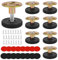 MIHURO Adjustable Feet 8 Pieces Adjustable Levelling Feet 33-40mm Adjustable Cabinet Legs with Mounting Accessories High Load Bearing Capacity Table Leg Extenders for Sofas Beds Tables Cabinets