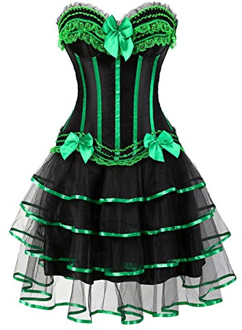 Damen Tutu Damenrock Tüllrock Winterkleider Mini Rock Karneval Kostüm Karnevalskostüm Grauer Pink Space Girl Weißes Korsett Kleid