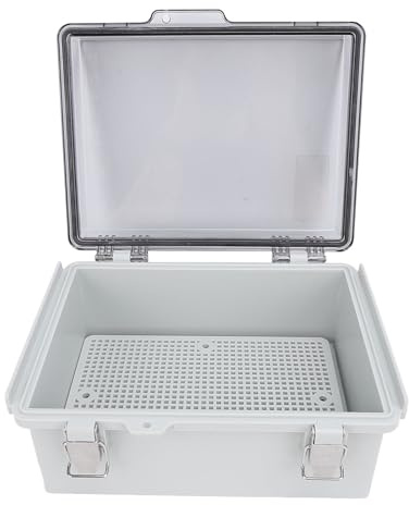 Outdoor Electrical Box Windproof Water Resistant Junction Box, ABS Plastic IP67 Enclosure with Mounting Plate for Irrigation Control