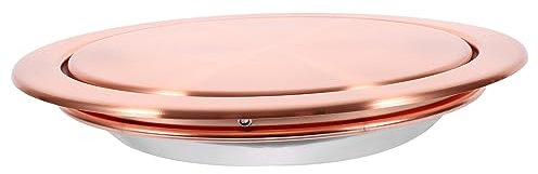 WEKADRIN Stainless Steel Kitchen Trash Can Lid Recessed Countertop Cover Swing Flap Design for Bathroom Bedroom Can Cover