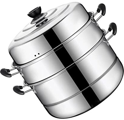 HOLIDYOYO 1pieza Olla Vaporera Inoxidable De Utensilio De Cocina Para Cocción Al Resistente y Práctica