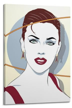 SSXAQWEE Poster mit Künstler-Motiv Patrick Nagel, dekoratives Gemälde, Leinwand, Wandposter und Kunstdruck, moderne Familienschlafzimmer-Dekoration, Poster, 50 x 75 cm