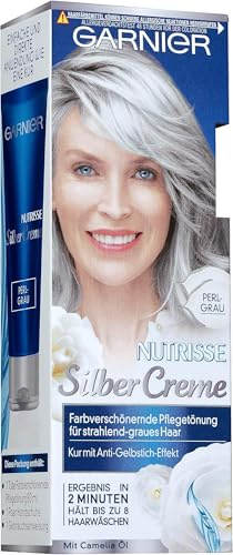 Garnier Tönung, Pflegetönung für strahlend weißes Haar mit Creme-Öl, Nutrisse, Perl-grau, 5er Pack, 80ml