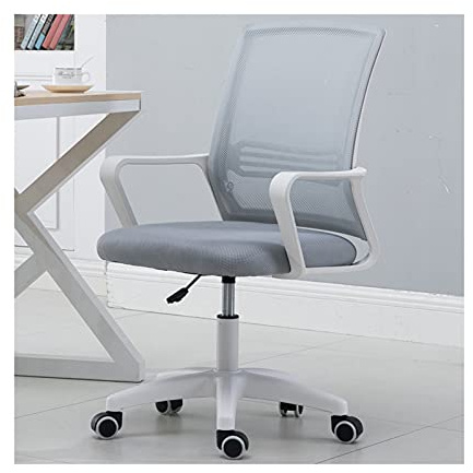 Verstellbarer Drehstuhl mit Armlehnen, ergonomische Netz-Rückenlehne und gepolsterter Sitz, 360° drehbarer Arbeitsstuhl für Zuhause, Büro und Computer, bequem und stilvoll