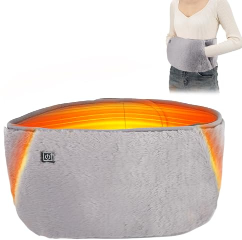 Heizkissen, Elektrische Heizmatte Für Rücken Taille Bauch Hände, 3 Temperaturstufen, Schnelle Heizung, Maschinenwaschbar Wärmegürtel, Geschenke für Frauen Männer, 105 x 20 cm