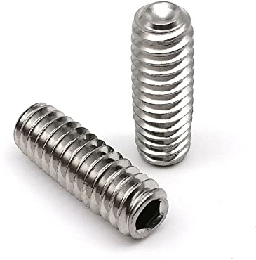 50 Stück UNC 4-40 US-Standard-Gewindestifte, 304 Edelstahl, schwarze Innensechskant-Gewindestifte mit Kegelspitze(304 stainless steel,1/4)