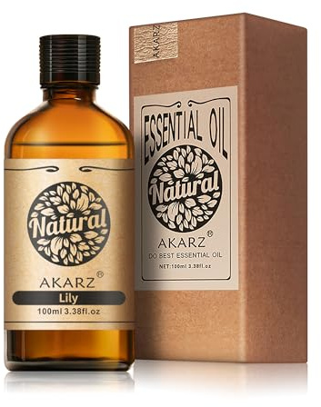 AKARZ 100ml Ätherisches Lilienöl - Hochwertiges Aromaöl für Duftlampen, Kerzenherstellung, Diffusoren & angenehme Raumbeduftung