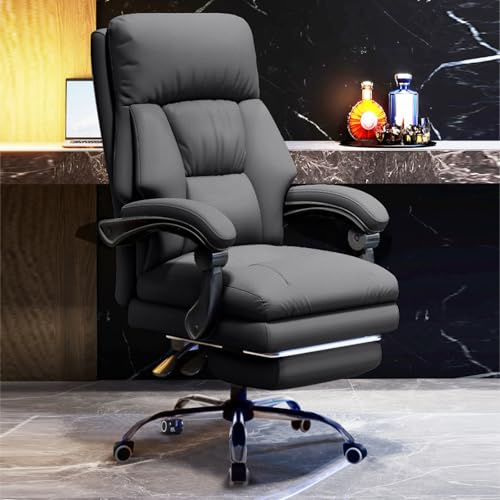 HDHNBA Silla de Oficina con reposapiernas Sillas ejecutivas con Ruedas Sillas Gaming con Respaldo Alto Silla de Trabajo ergonómica reclinable y Ajustable para Oficina en casa