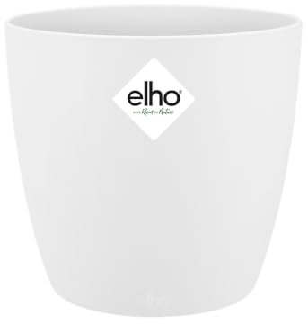 Elho Brussels Round Mini Maceta redonda, Blanco, 12.5x12.5x11,4 cm