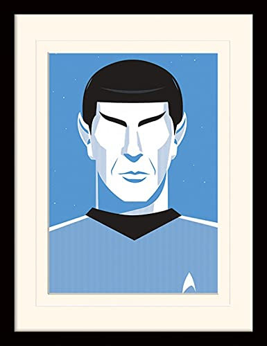 1art1 Star Trek Poster Mr Spock Pop Art, 50 Jahre Gerahmtes Bild Mit Edlem Passepartout | Wand-Bilder | Im Bilderrahmen 40x30 cm