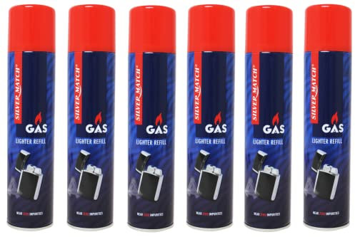 Vani 6X Universal -Near Zero impurities- Feuerzeuggas Nachfüllgas Feuerzeug + 1 Feuerzeug (6X)