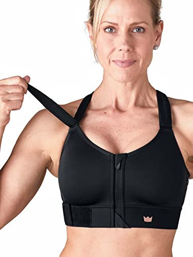 SHEFIT Flex Sport-BH für Damen, mittlere Belastung, Sport-BH, Schwarz, XL