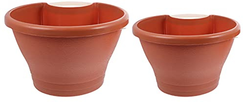 Cabilock 2st Fallrohr Blumentopf Regenrohr Pflanztopf Kräuterkasten Hängepflanzgefäß Aus Kunststoff Regenrohr Balkontopf Geländer Hängende Pflanzenkörbe Wand Decke Pp-Material Balkoneimer