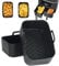 BYKITCHEN Thick Air Fryer Liners, Silicone Liners for Ninja Dual Basket, Air Fryer Accessories for Ninja Foodi AF300UK/Salter/Instant Vortex Dual Zone Air Fryer (Black)