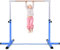 GYMAX Gymnastik Turnreck bis 100 kg belastbar, Kinder Reck mit 12-stufig höhenverstellbar (91 cm-150 cm), Turnstange, Turnreck mit stabilem Ständer & Doppelschlosssystem (Blau)